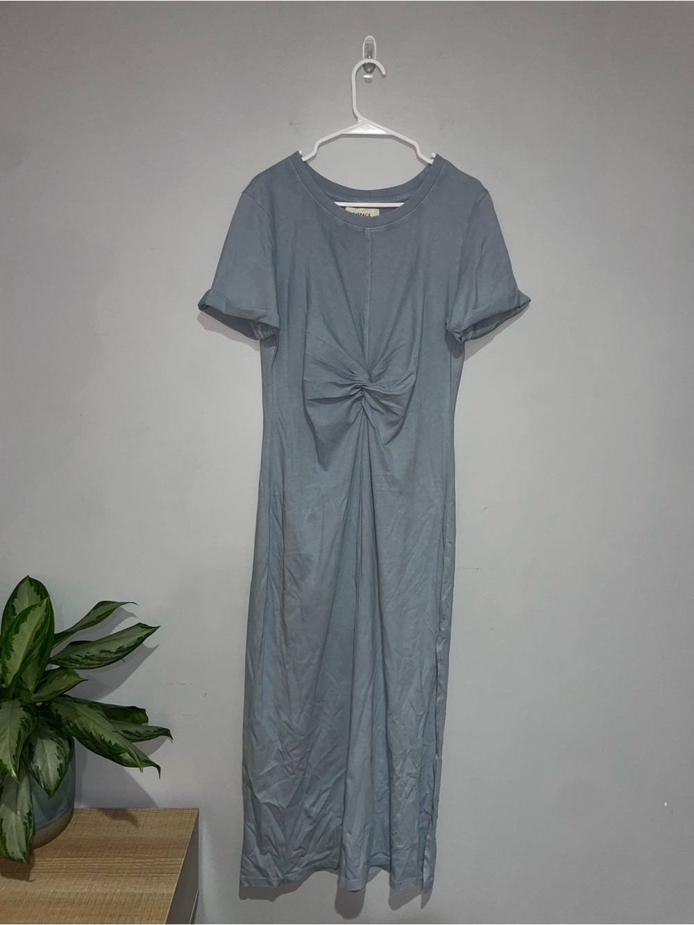 L*space - Drew Dress - Slate Blue Twist-Front Maxi Dress